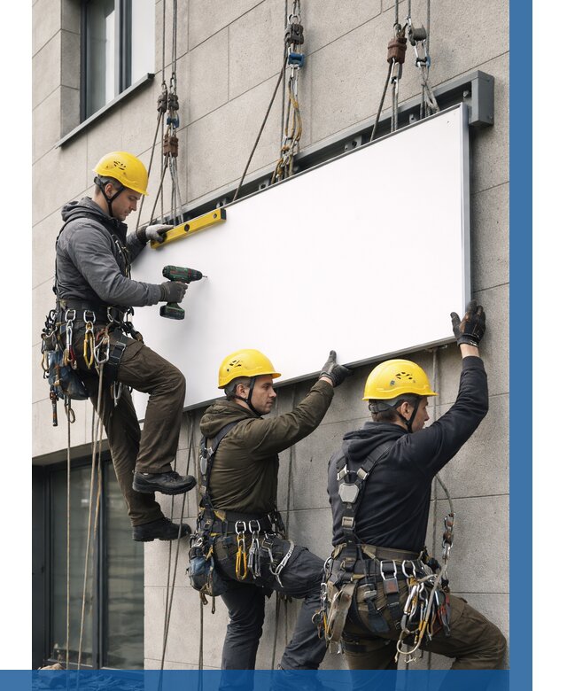 Монтаж рекламной вывески в Глазове от 8162 р. | ВЫСОТНИК-Глз