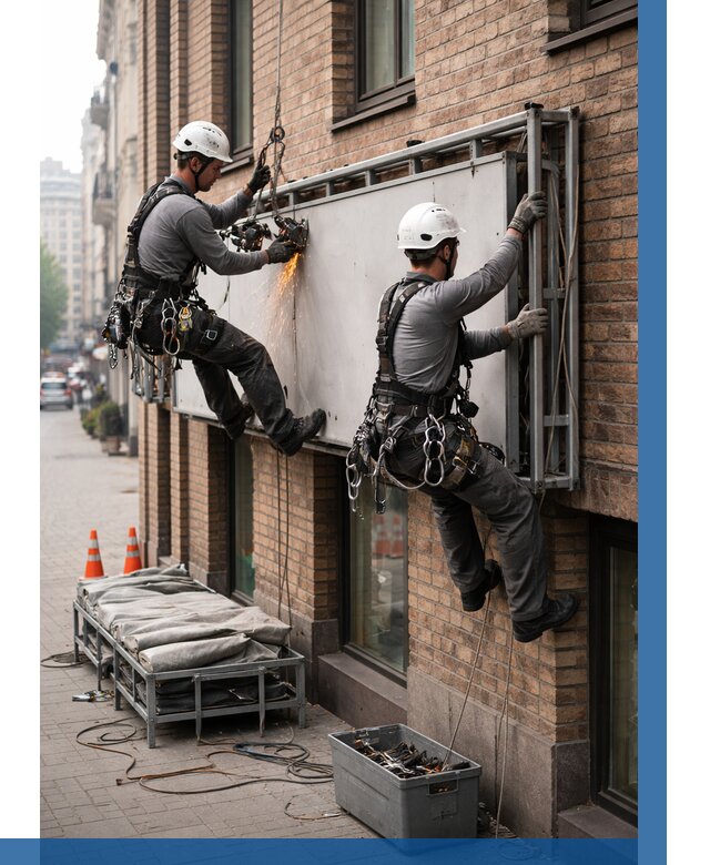 Демонтаж рекламной вывески в Глазове от 6632 р. | ВЫСОТНИК-Глз