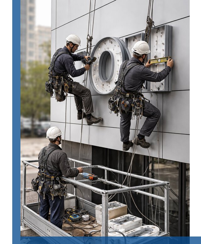 Профессиональный монтаж световых букв в Глазове под ключ