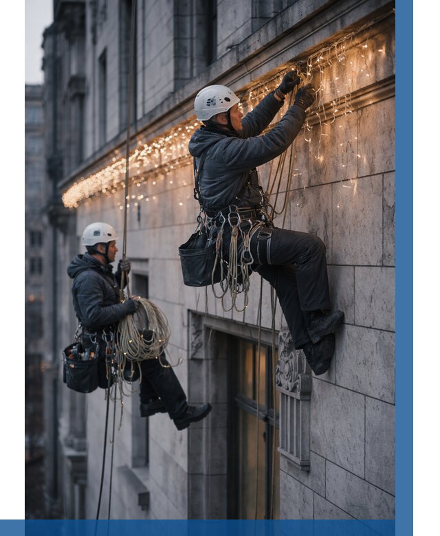 Монтаж новогодней иллюминации в Глазове от 8673 р. | ВЫСОТНИК-Глз