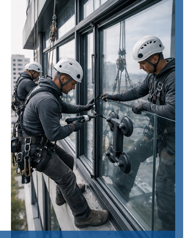 Витражное остекление зданий в Глазове от 3571 р. | ВЫСОТНИК-Глз