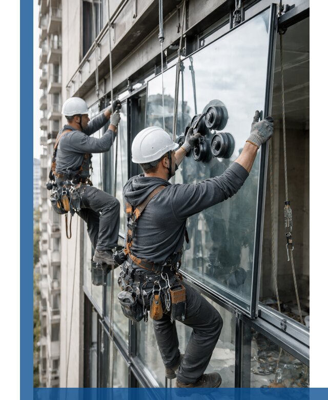 Витражное остекление фасадов и лоджий в Глазове под ключ