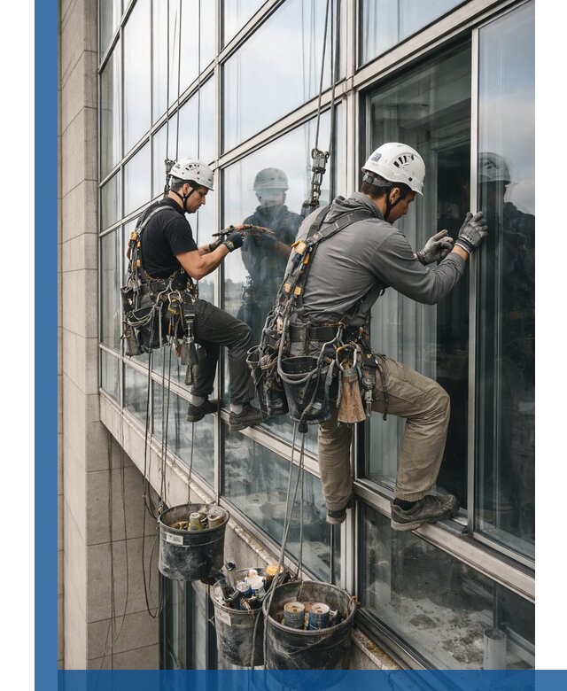 Ремонт витражных конструкций и фасадного остекления в Глазове