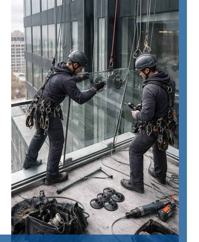 Монтаж стеклянных ограждений в Глазове от 2551 р. | ВЫСОТНИК-Глз