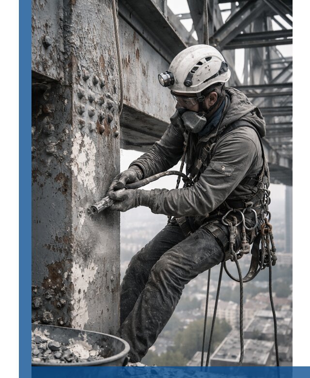 Удаление старой краски с металлических конструкций в Глазове