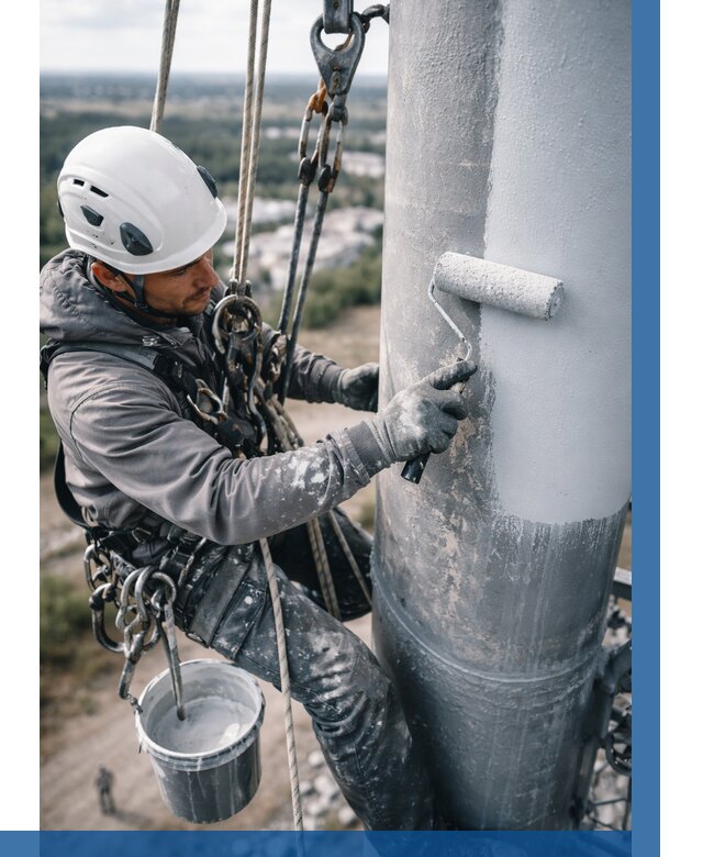 Покраска мачт связи под ключ в Глазове от 867 р. | ВЫСОТНИК-Глз