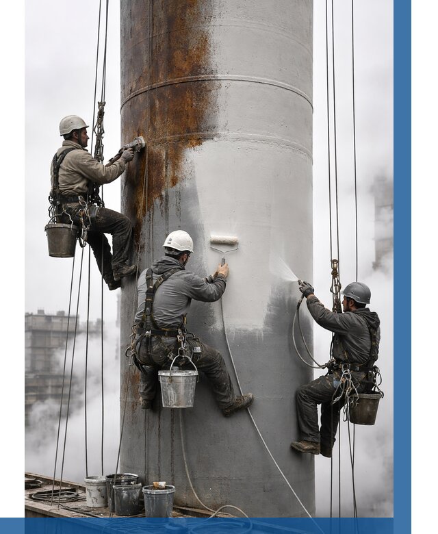 Покраска дымовых труб в Глазове от 8673 р. | ВЫСОТНИК-Глз