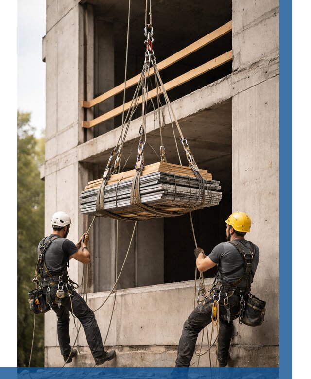 Подъем материала на этаж веревками в Глазове от 1530 р. | ВЫСОТНИК-Глз