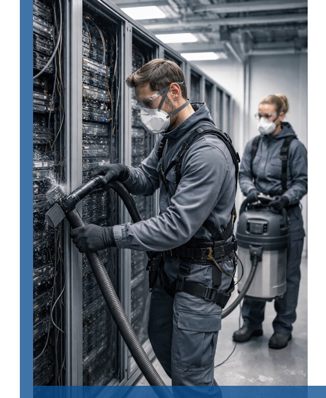 Обеспыливание серверной комнаты в Глазове, профессиональная очистка