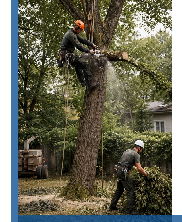 Кронирование деревьев в Глазове, безопасная высотная обрезка