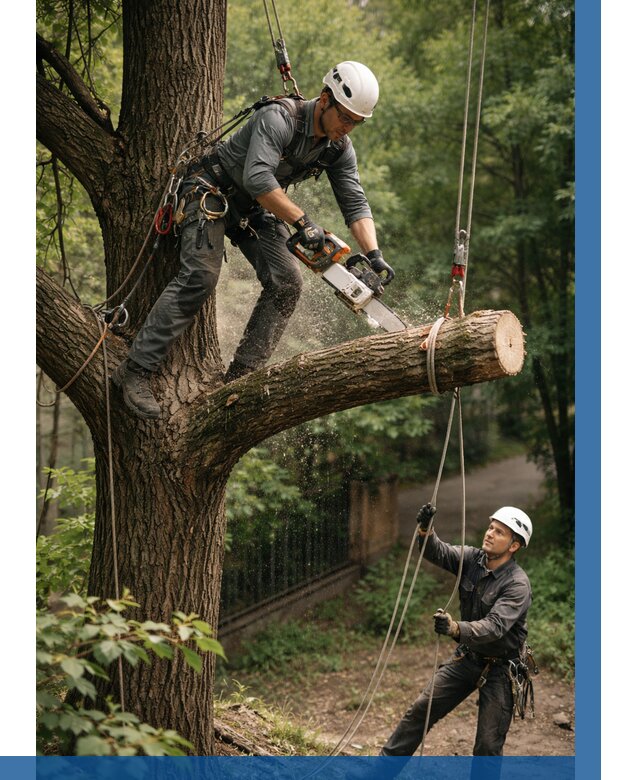 Спил деревьев альпинистами в Глазове от 8162 р. | ВЫСОТНИК-Глз