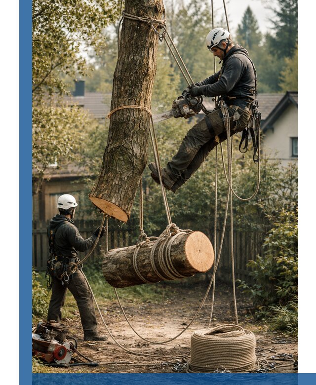 Валка деревьев частями в Глазове, безопасно и аккуратно