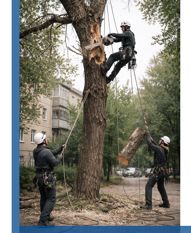 Срочное удаление аварийных деревьев в Глазове с гарантией безопасности