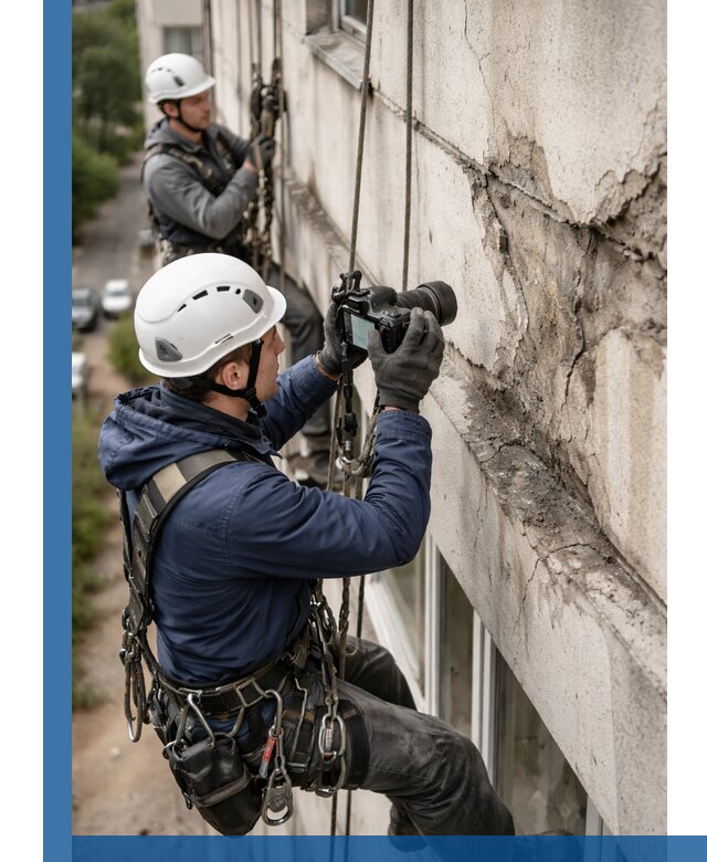Фотофиксация дефектов фасада с высотной съемкой в Глазове