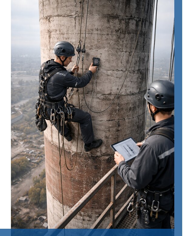Обследование дымовой трубы в Глазове от 8162 р. | ВЫСОТНИК-Глз