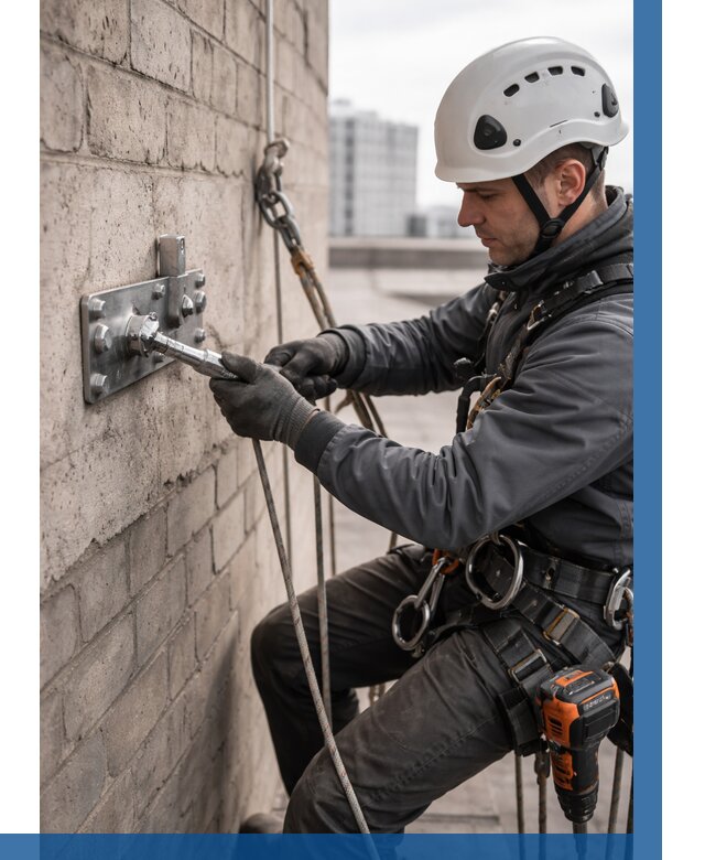 Установка анкерных точек в Глазове от 3571 р. | ВЫСОТНИК-Глз