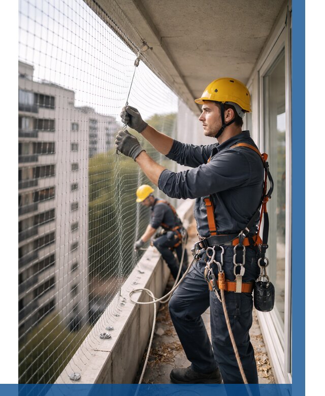 Монтаж сетки от птиц в Глазове от 4591 р. | ВЫСОТНИК-Глз